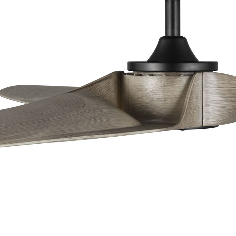 Ventilateur de plafond à 3 pales avec télécommande Oreland, Noir mat