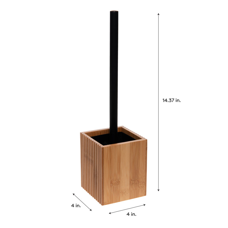 Brosse et support pour toilettes 14,37 "brun/noir