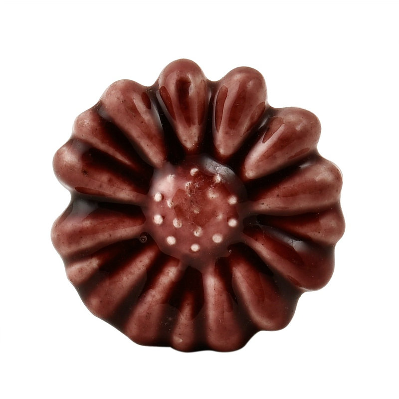 Hand Painted Flower Novelty Knob