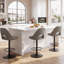 Swivel Upholstered Adjustable Height Counter Stool with Metal Frame-1777060144