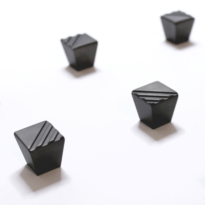 Pyramid Square Knob, Matte Black