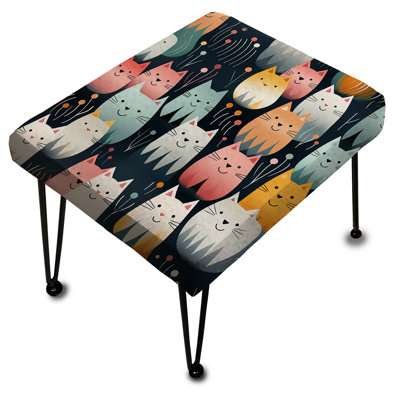 Cute Cat Animal For Nursery - Animal Print Rectangle Ottoman