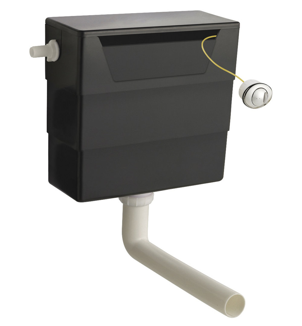 Hudson Reed Black Dual Flush Concealed Cistern - Polyethylene - XTY006 - Image 7