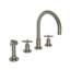 East Linear Double Handle Kitchen Faucet with Side Spray-924694706-809747697