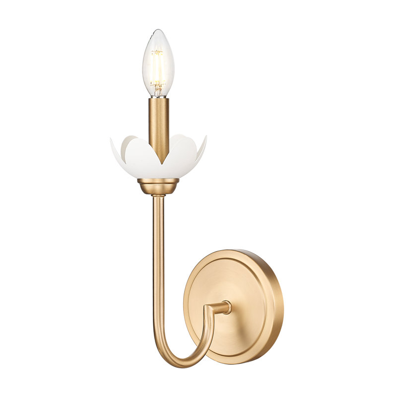 Applique murale texturée Burgett, Une lumière, Doré, H 11,5 po x l 5,25 po x P 7,5 po