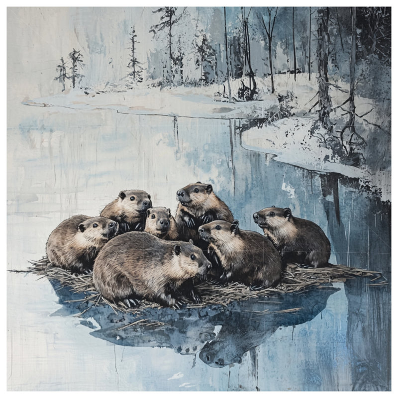Housse de couette Beavers Bedding Animals Rustic, Grand lit