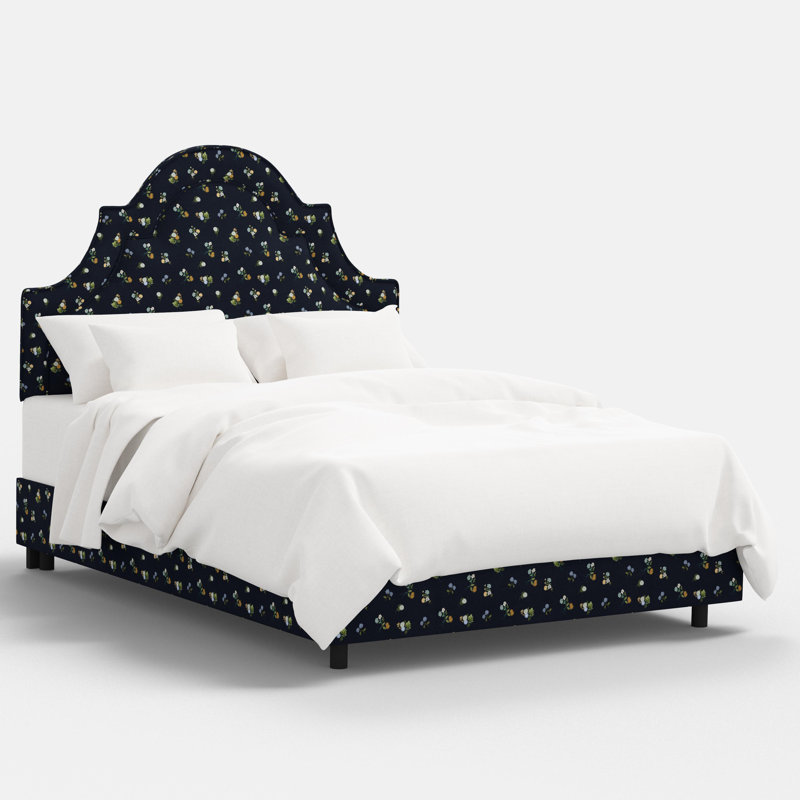 Marion Bed In Ditsy Dahlia Navy, Queen, Ditsy Dahlia Navy