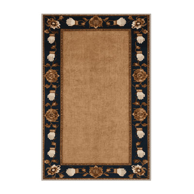 Tapis brun français lavable à la machine