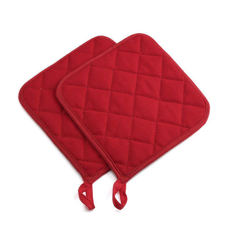 Home Mart Goods Polyester Potholder Set, Red
