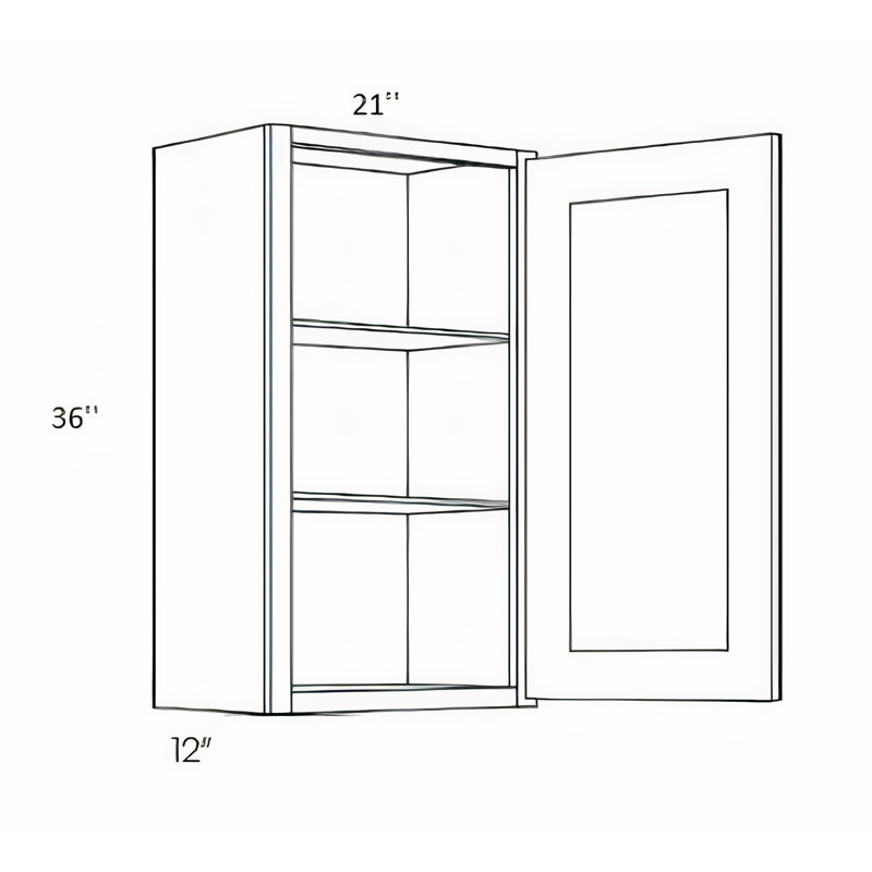 Armoire murale prête à assembler en gris clair H 36 po x l 21 po x P 12 po prête à assembler