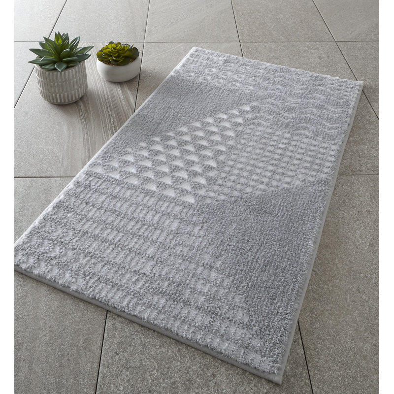Larsson Geo Bath Mat, Grey
