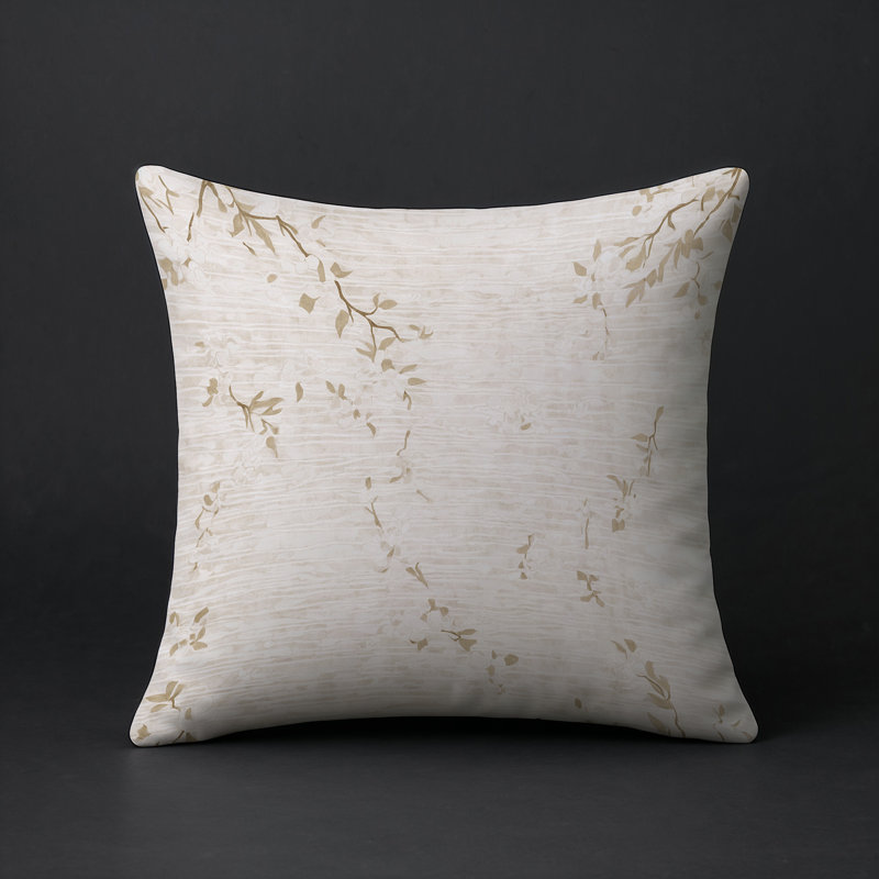 Coussin décoratif intérieur et extérieur Modern, Gris abstrait 195, Carré 16 po