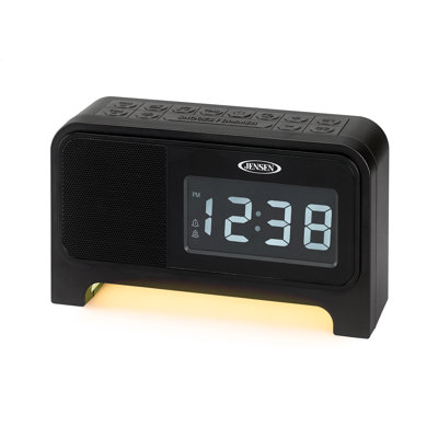 Modern & Contemporary Digital Electric Tabletop Clock with Alarm in Black