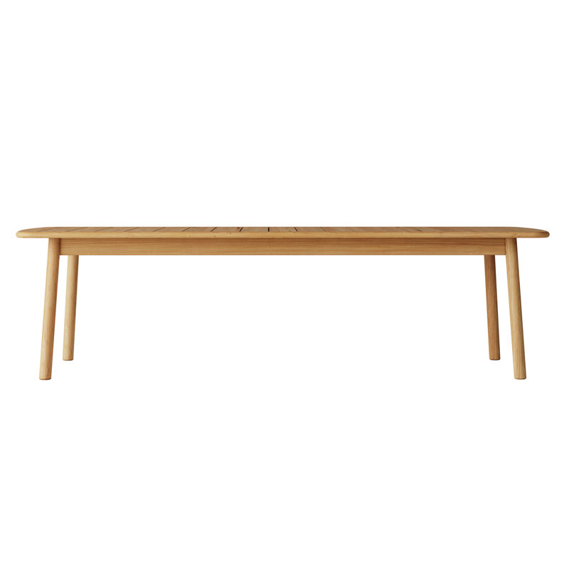 Tanso Outdoor Teak Dining Table, 28.74" H x 43.31" W x 106.30" L