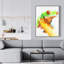 Art sur toile, "Curious Red Eyed Frog - Orange Animals"