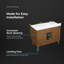 OVE Decors Gabi Meuble-lavabo simple autoportant en noyer chaud avec plateau en pierre blanche-2052122328
