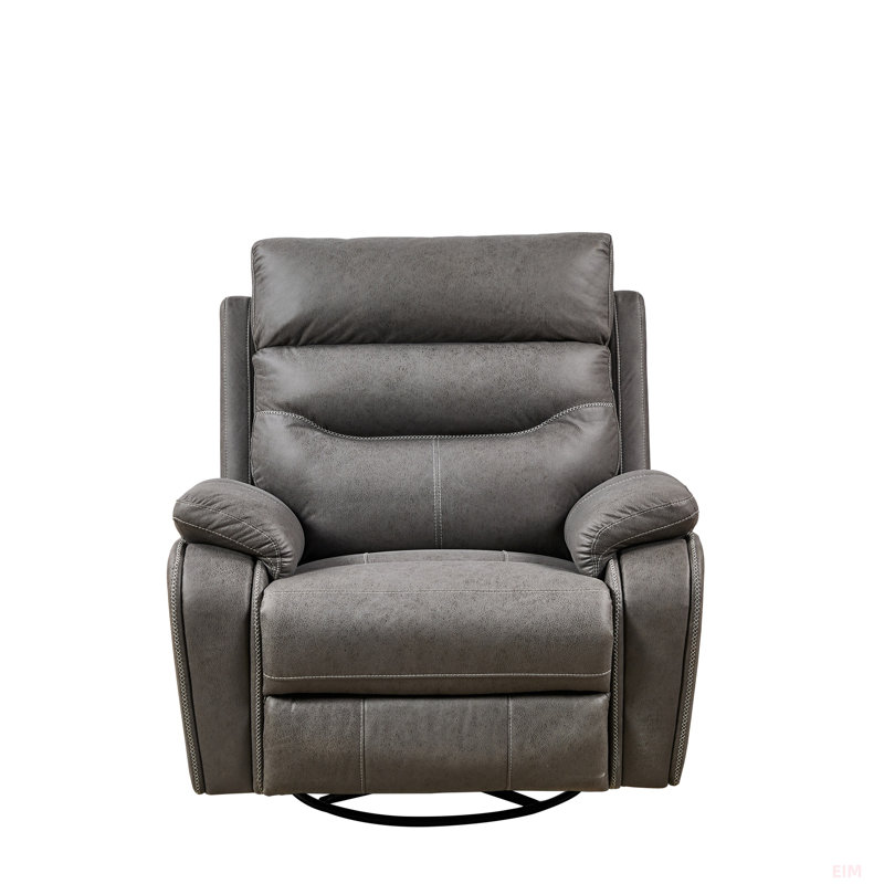 Dual Motor Rocking And 240 Degree Swivel Single Sofa Seat Recliner Chair  Infinite Position ,Head Rest With Power Function