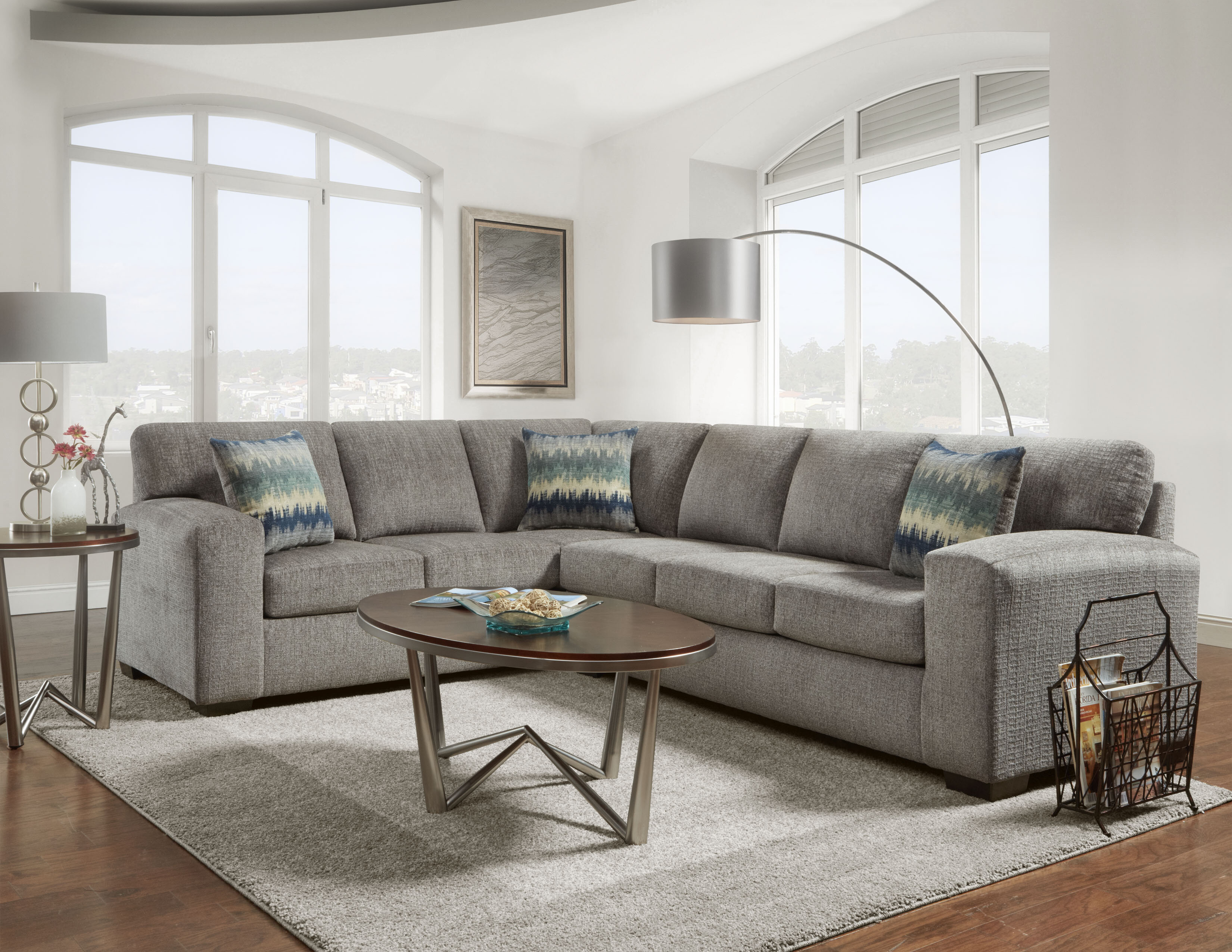 Affordable Furniture Impulse Espresso 2-Piece Sectional Sofa