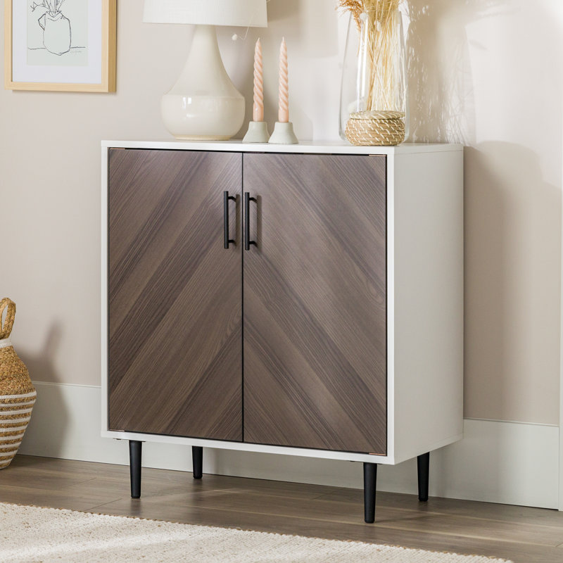 Aminatou Accent Cabinet, Ash Brown/White
