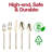 Shiny Gold Moderno Disposable Plastic Cutlery Set - 300 Guests