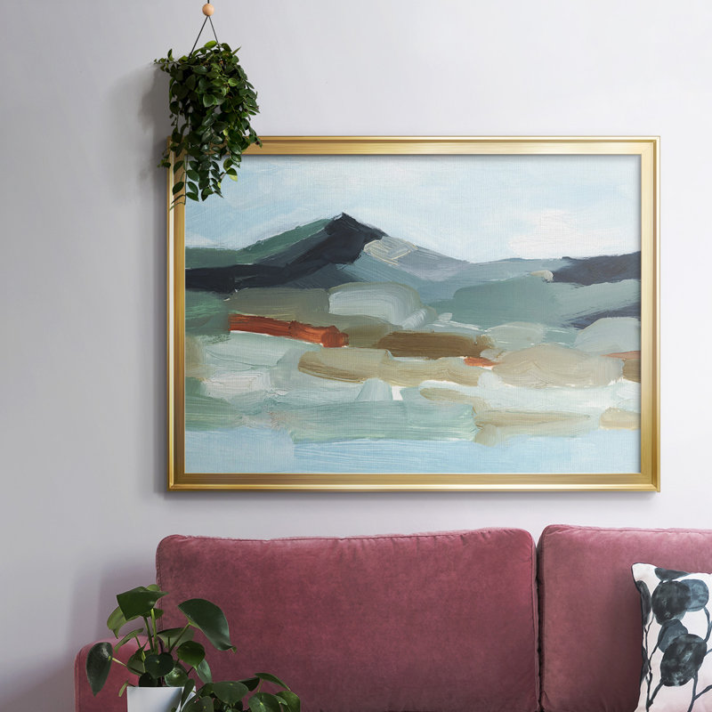 Autumn Mountains I, reproduction d'art sur toile, H 30 po x l 44 po x P 1,5 po, Toile encadrée dorée avec coins fermés