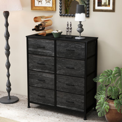 Bedroom Dresser with 8 Drawers Tall Dresser Chest of Drawers Fabric Dresser Modern Dresser
