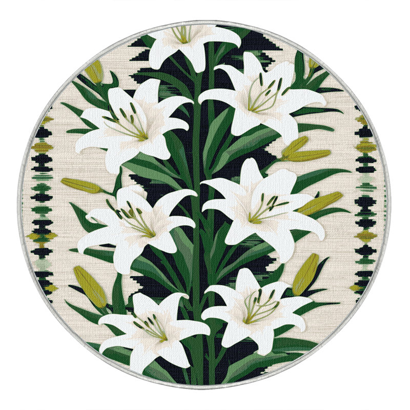  Tapis lavable Desert Lily, Rond 6 pi