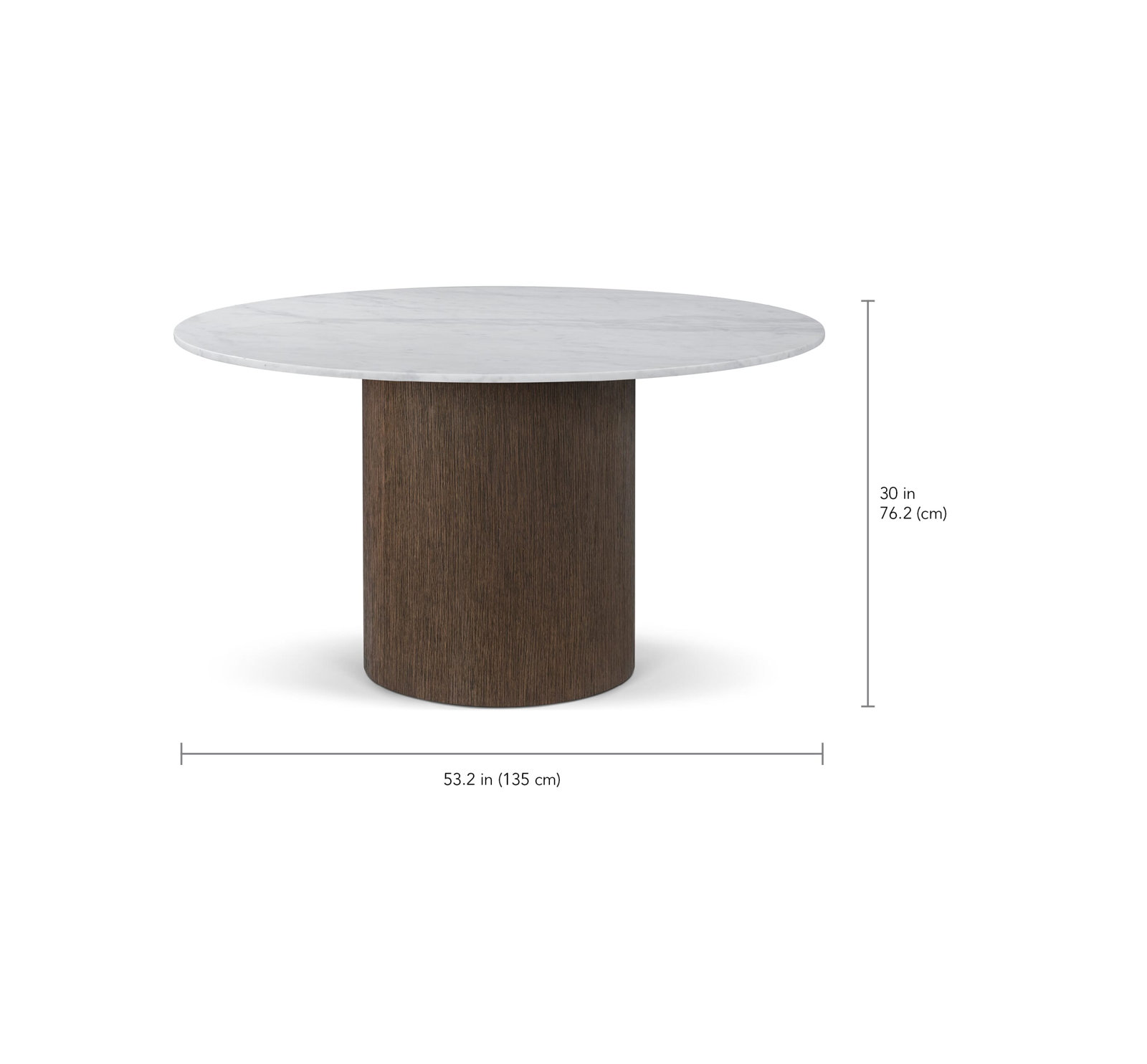 53.15'' Dining Table, Brown