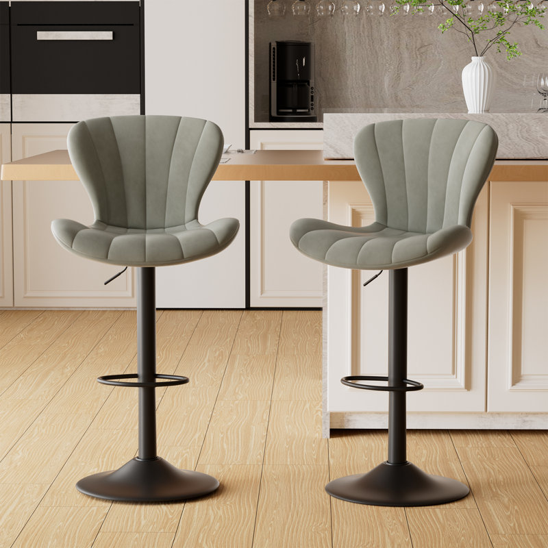 Chaises de bar rembourrées - Ajoutez une touche de luxe à votre espace bar, Kaki