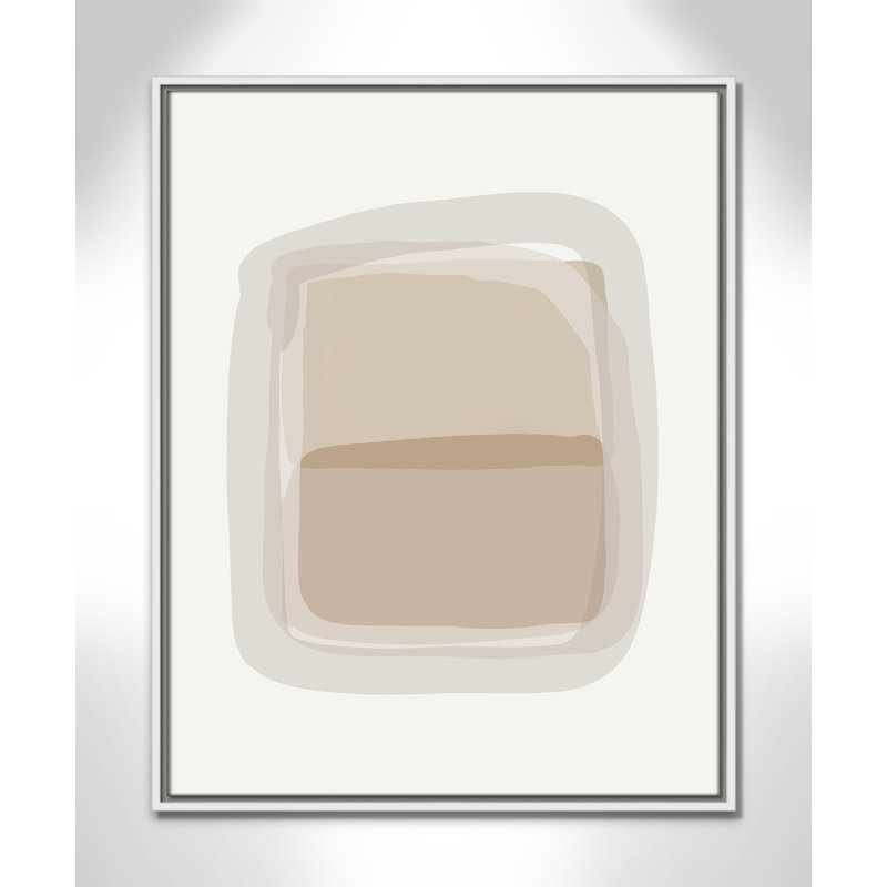Tina - Cadre flottant, impression sur toile, H 29,5 po x l 23,5 po x P 2 po, Blanc