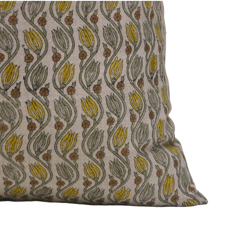 Housse de coussin d'intérieur / extérieur Floral Linen, 14 po x 14 po, Carré