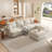 Modern Large Sectional Sofa U-Shape Modular Sectional Couch with Storage Function