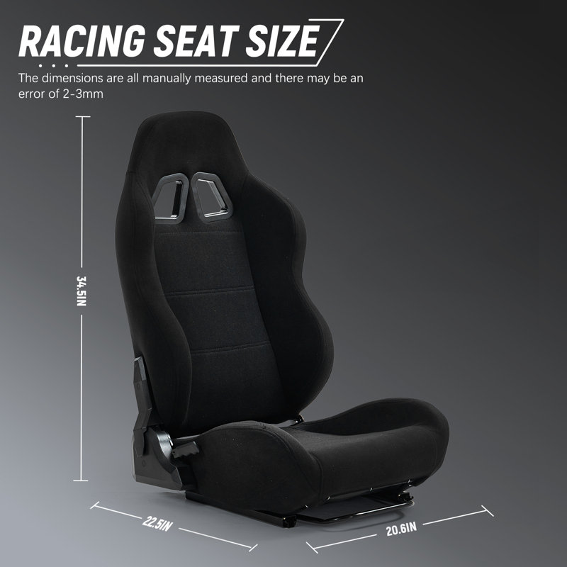 Anman Reclining Ergonomic PC & Racing Game Chair in Black