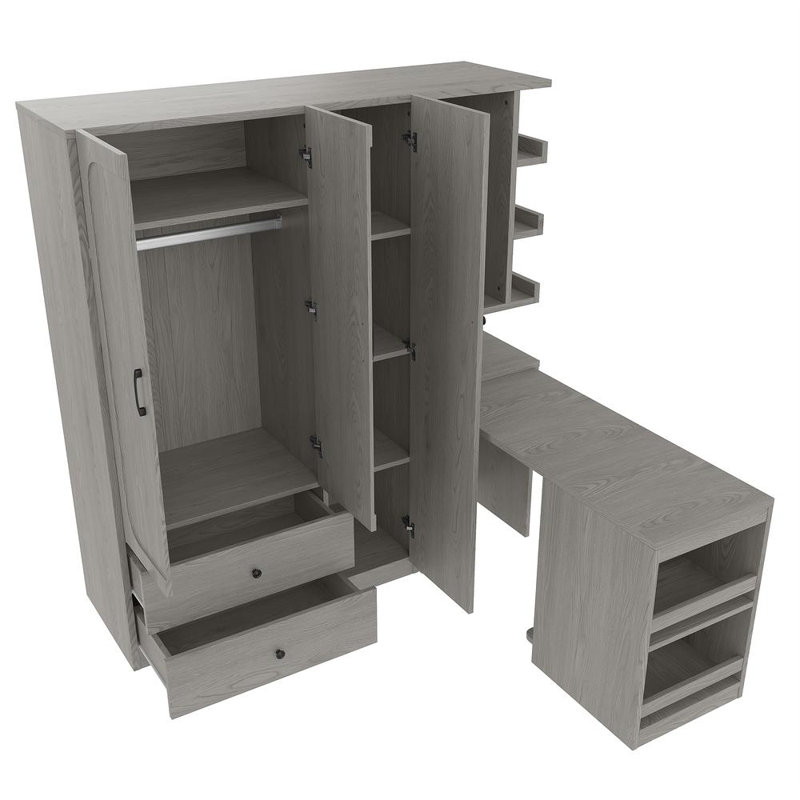 Armoire 2 portes avec 2 tiroirs Armoire