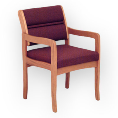 Chaise de salle d'attente en vinyle l 21,5 po avec structure en bois