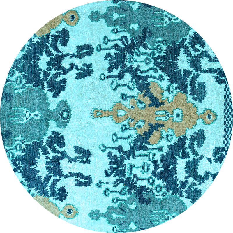 Abstract Indoor Rug, Round 4'