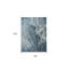 Tapis abstrait bleu et argent 8 pi x 11 pi