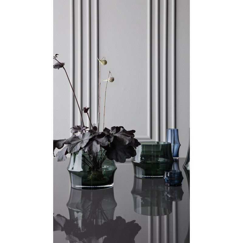 Arc Handmade Glass Table Vase, Dark Blue