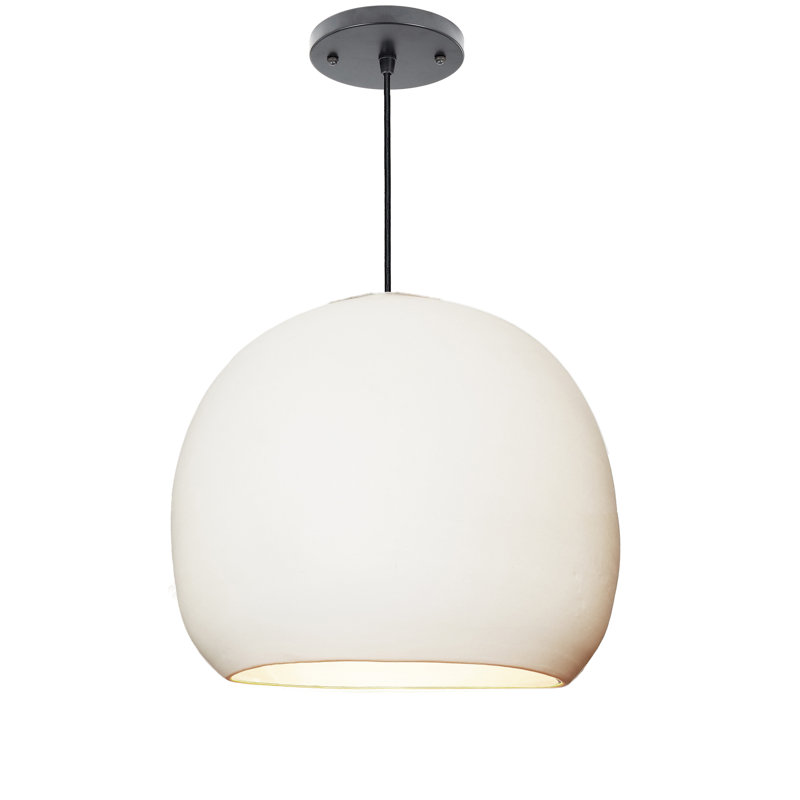Clay 1 - Light Pendant, Brass Braided, Matte White, 100" H x  5" D