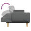  Canapé-lit 2 places en polyester gris foncé, bois, plastique et mousse-229319492