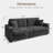 Cottone Faux Fur Upholstered Sofa Couch For Small Space-987323427