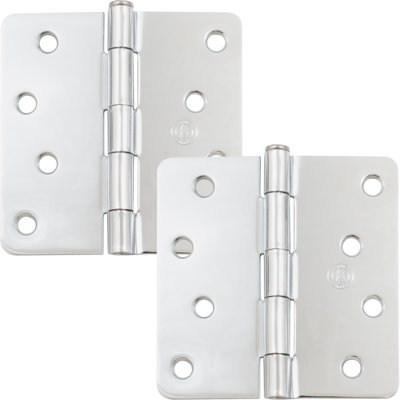 4" Door Hinges, 1/4" Radius Corner