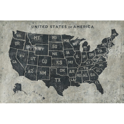 Carte grunge des États-Unis
