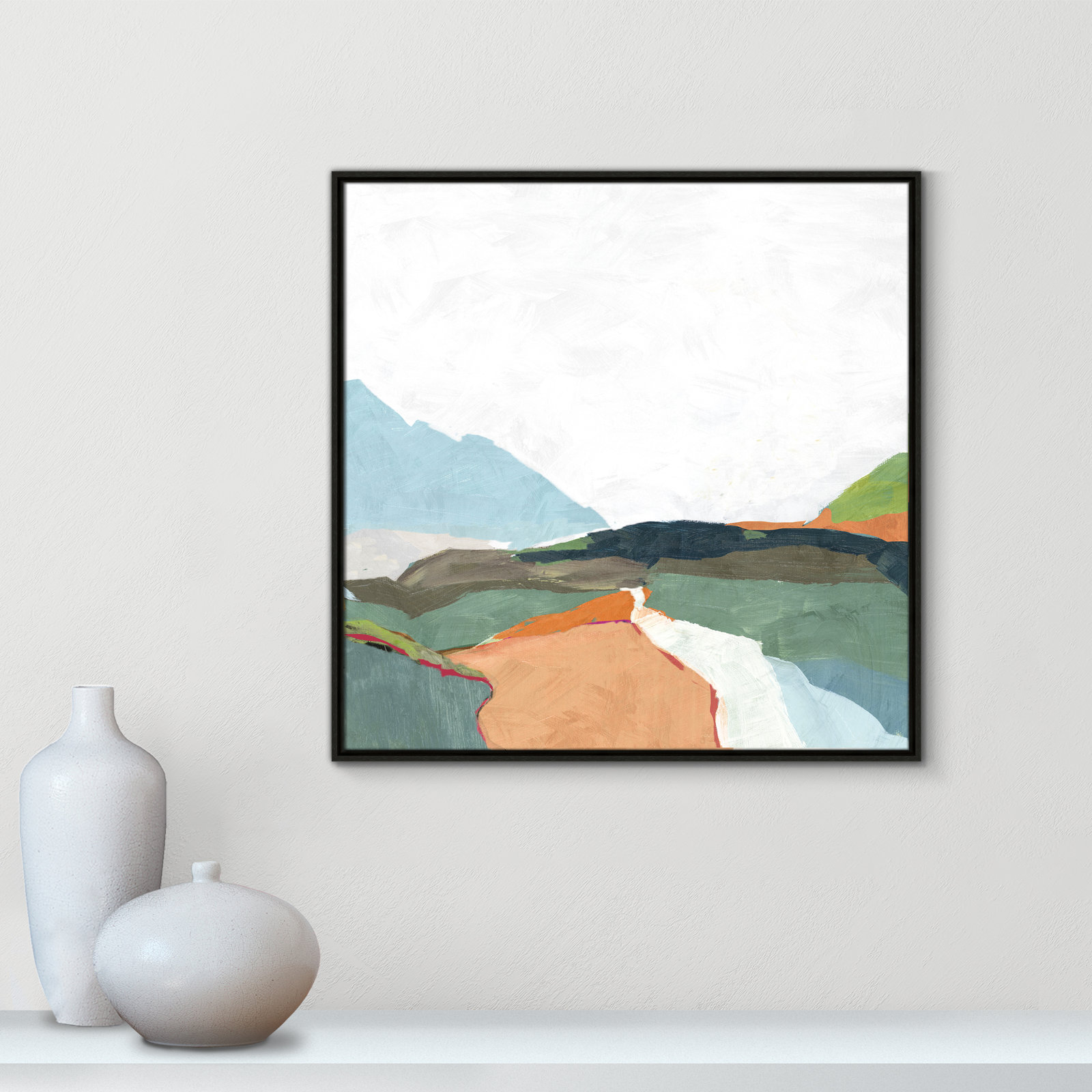 Addy "April Morning" Painting, 37.5" H x 37.5" W, Black