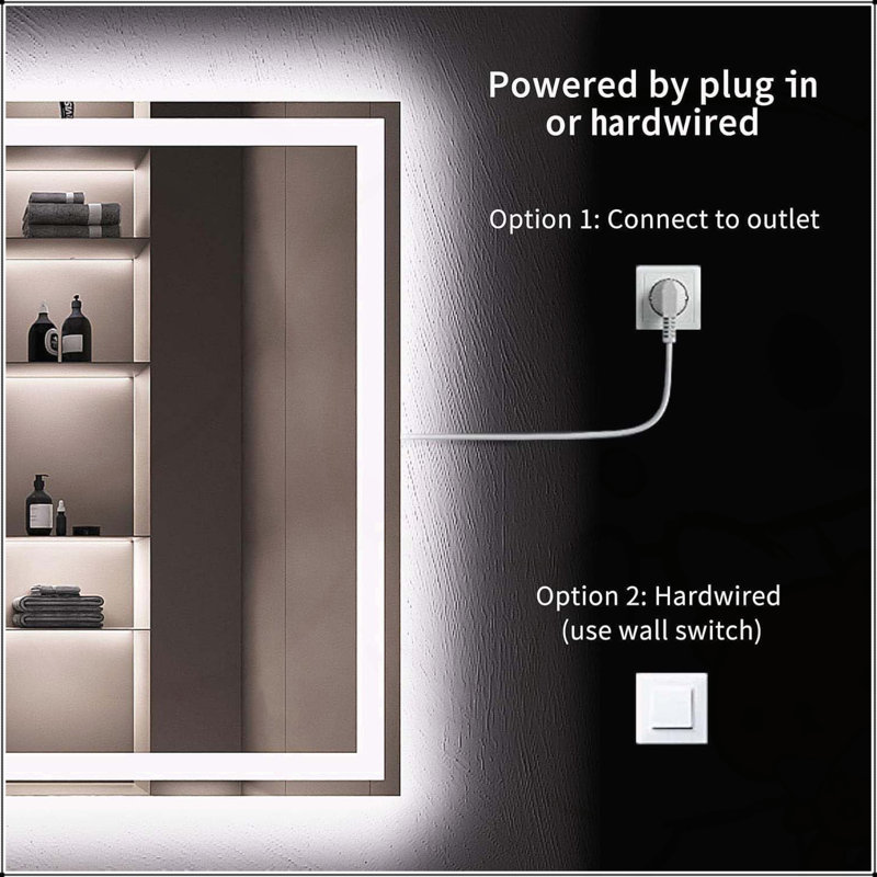Miroir de salle de bain imperméable de qualité supérieure avec caractéristiques avancées pour une expérience de salle de bain luxueuse et fonctionnelle.