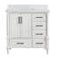Ensemble de meuble-lavabo simple autoportant 36 po avec 2 poignées entièrement assemblé