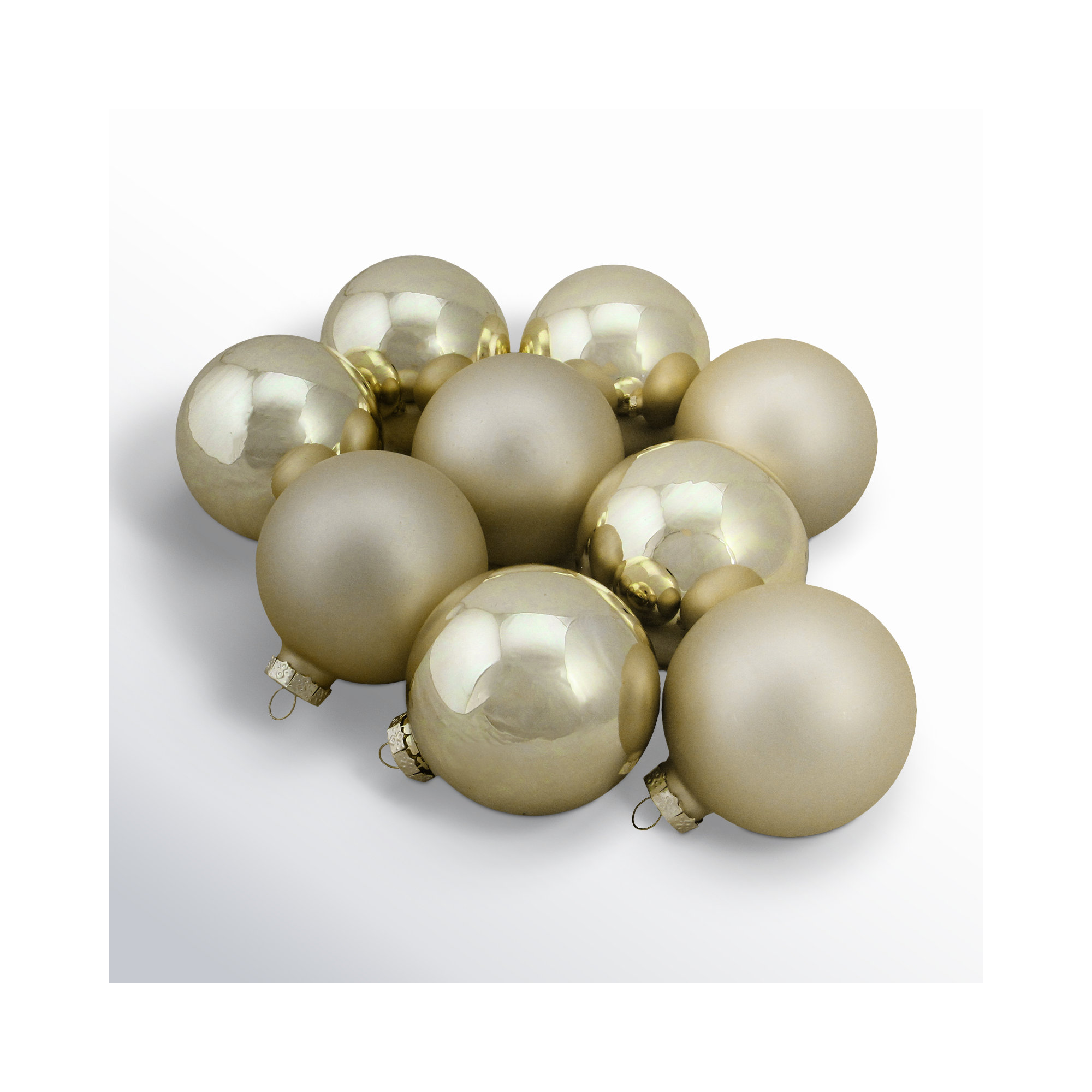 Glass Christmas Ball Ornament, Gold