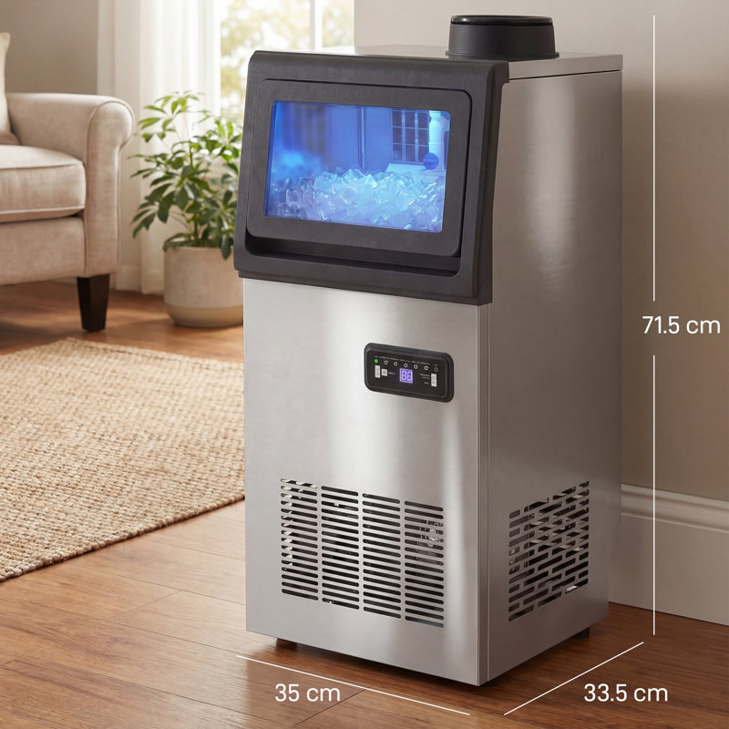 HOMCOM 36 Lb. Daily Production Cube Ice Freestanding Ice Maker