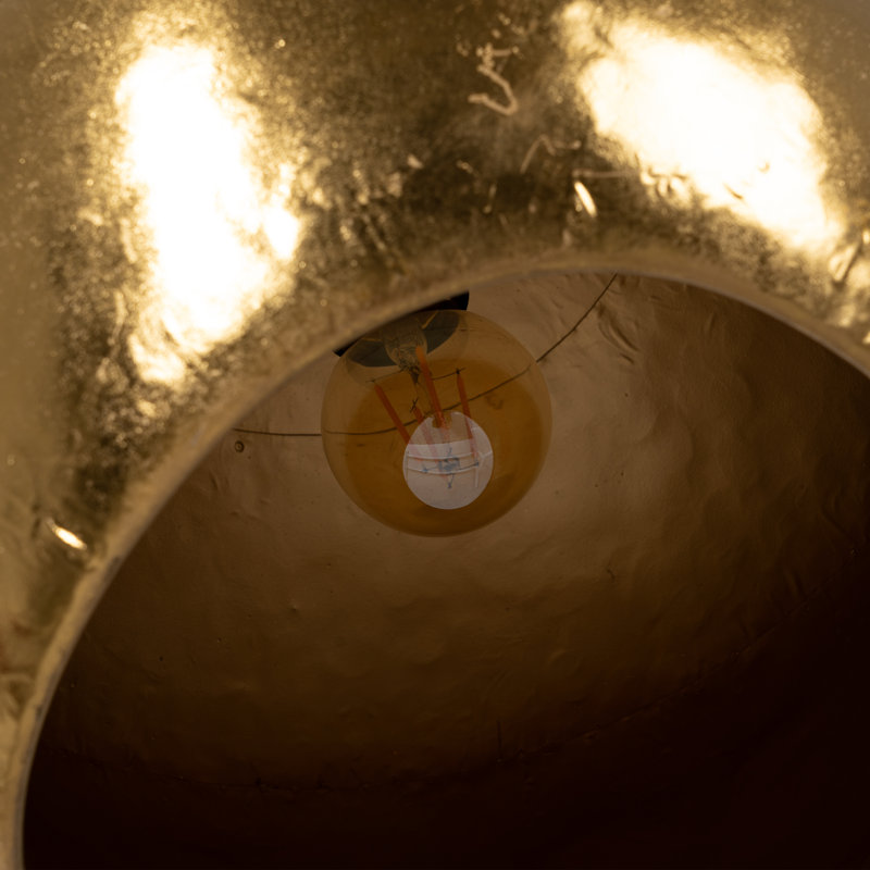 1 - Light Gold Pendant, 26cm H x 31.5cm W x 31.5cm D