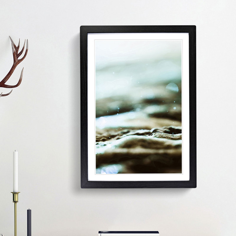 Magic of the Water in Abstract - Framed Print, 65cm H x 48cm W x 2cm D, Black Framed